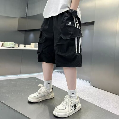 Children's casual work shorts quick-drying 2026 summer new boys 'pants medium big children's medium pants seven cents summer thin