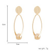 Metal resin, earrings, silver needle, suitable for import, simple and elegant design, internet celebrity, silver 925 sample