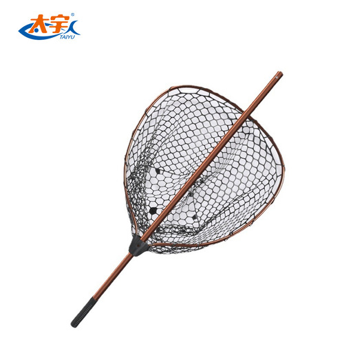 Taiyu aluminum alloy copy net 1.48 meters telescopic rubber silicone deepening net bag Luya copy net fishing net wholesale