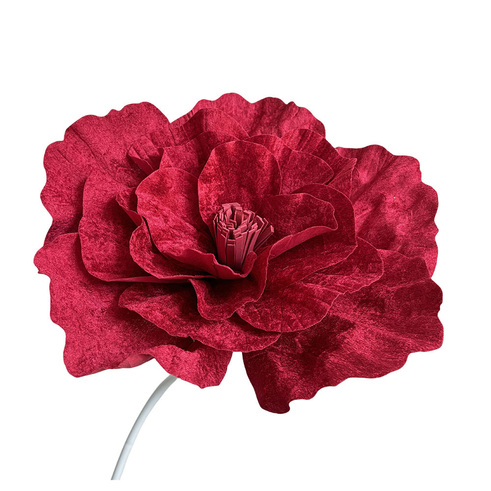 wine red 50cm flower head
