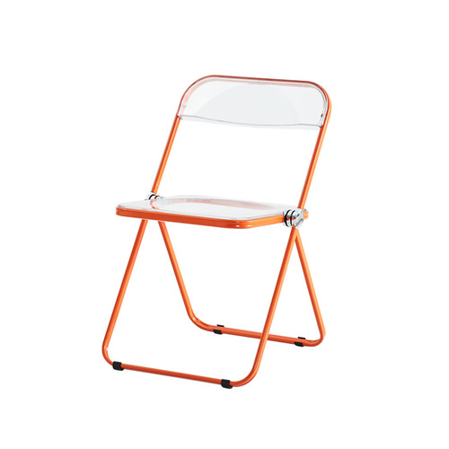 Transparent folding chair Internet celebrity crystal dining chair fashion acrylic photo back stool ins clothing store makeup chair