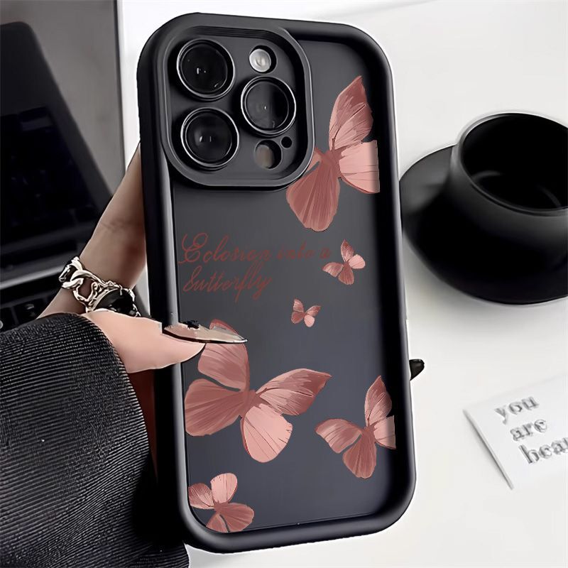 Ins English Butterfly Apple 15 Mobile Phone Case Iphone16Promax Silicone 13/12/11 All-Inclusive Anti-Fall Xr Ins English Butterfly Apple 15 Mobile Phone Case Iphone16Promax Silicone 13/12/11 All-Inclusive Anti-Fall Xr
