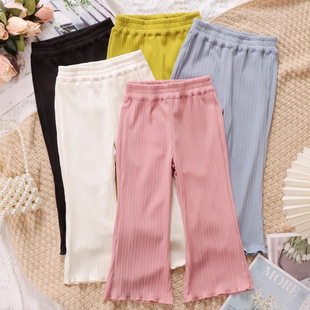 Summer New Girls' Flared Pants Children's Mosquito-Proof Pants Stylish Casual Thin Outerwear Long Pants Shake Pants
