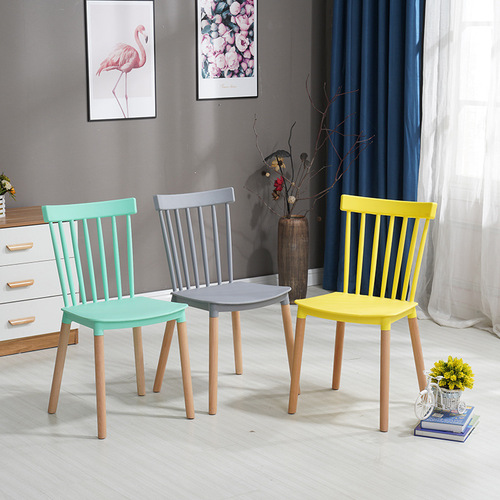 厂家直供现代简约塑料椅子家用靠背餐椅北欧椅子创意休闲洽谈桌椅