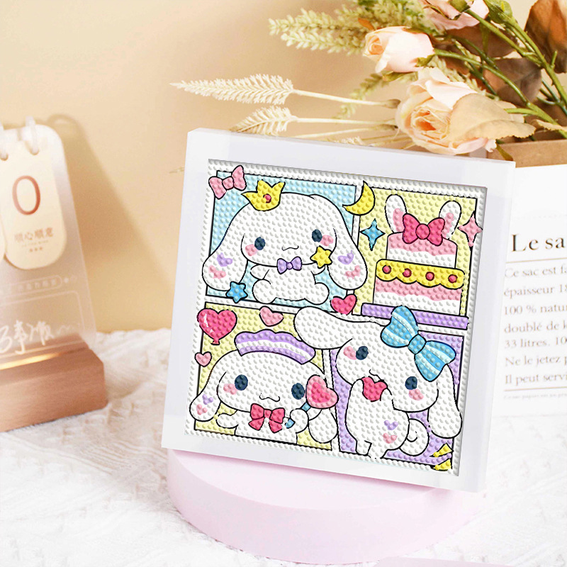 Diamante infantil DIY hecha a mano con material de marco paquete de dibujos animados Sanliou pegatinas de diamante regalo al por mayor pinturas de mampostería