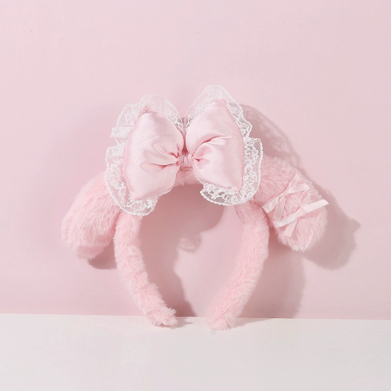 Повязка на голову (Санрио Hello Kitty) плюшевый бант, заколка в стиле лолита, милый аксессуар в кавайи стиле