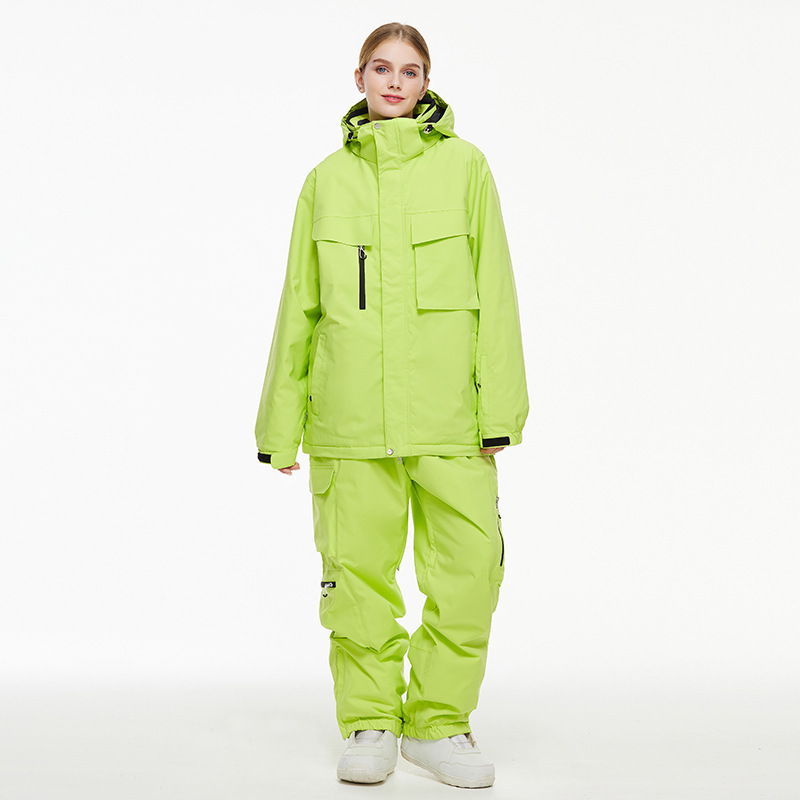 Ski Suit Women's Suit Men's Winter Outdoor Windproof Waterproof Warm Snowboard Ski Suit Cross-Border New Style