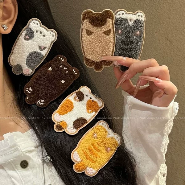 Cute Cat Hair Styling Tool for Women, Forehead Bangs Sticker, Side Sticker, 2026 New Hair Clip Magic Tape Hair Accessory
