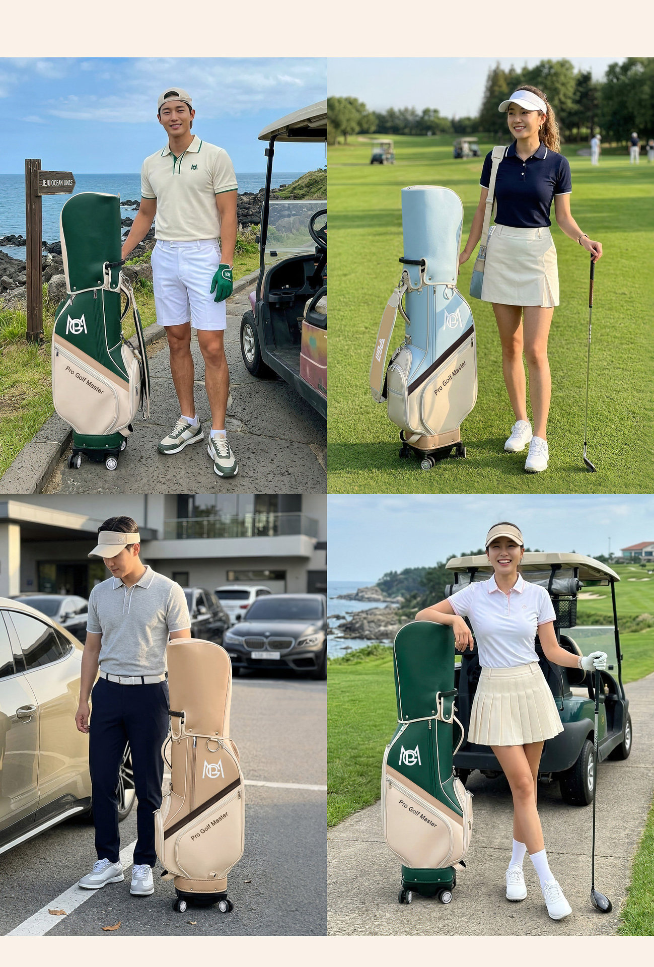 Túi đựng gậy golf PGM bánh xe xoay 360° chống bẩn dễ lau, kiểu Hàn Quốc — Xanh kaki [Bánh xe xoay 360°/Chống bẩn dễ lau/Lưu trữ đa năng] QB201, Nâu kaki [Bánh xe xoay 360°/Chống bẩn dễ lau/Lưu trữ đa năng] QB201 chi tiết 7