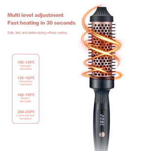 Curling Comb Cross-Border Lcd Curling Wand Does Not Damage Hair Roller Comb Electric Heating Straightening Comb Straight and Curling Dual-Purpose Curling Iron