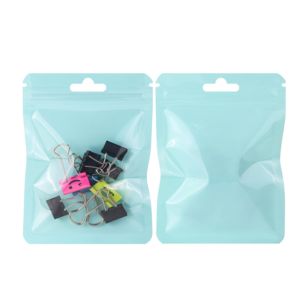 Bolsa de macarón auto-sellada colorida simple ins tarjeta pequeña joyería transparente sellado bolsas de hueso diy pulsera para usar bolsas de braza