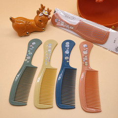 新款家居實用熟膠順發卡通印花梳不易折斷耐用地攤二元店貨源