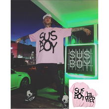 Lil Peep Sus Boy Pink Graphic T Shirt Men's Cool Hip Hop Rap