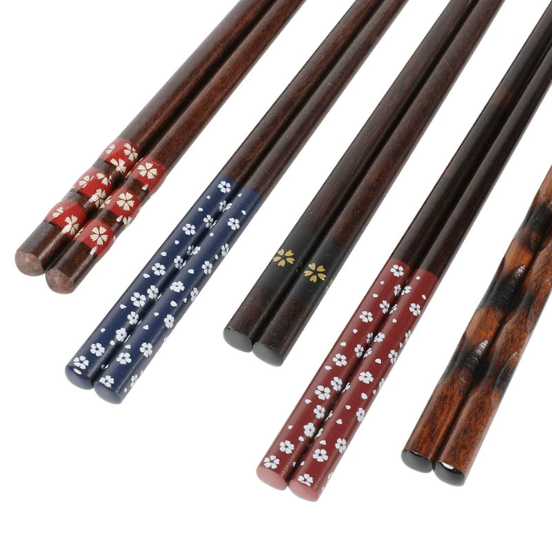 Japanese Craft Wooden Chopsticks by - Six Color Variants for Restaurant & Home Use