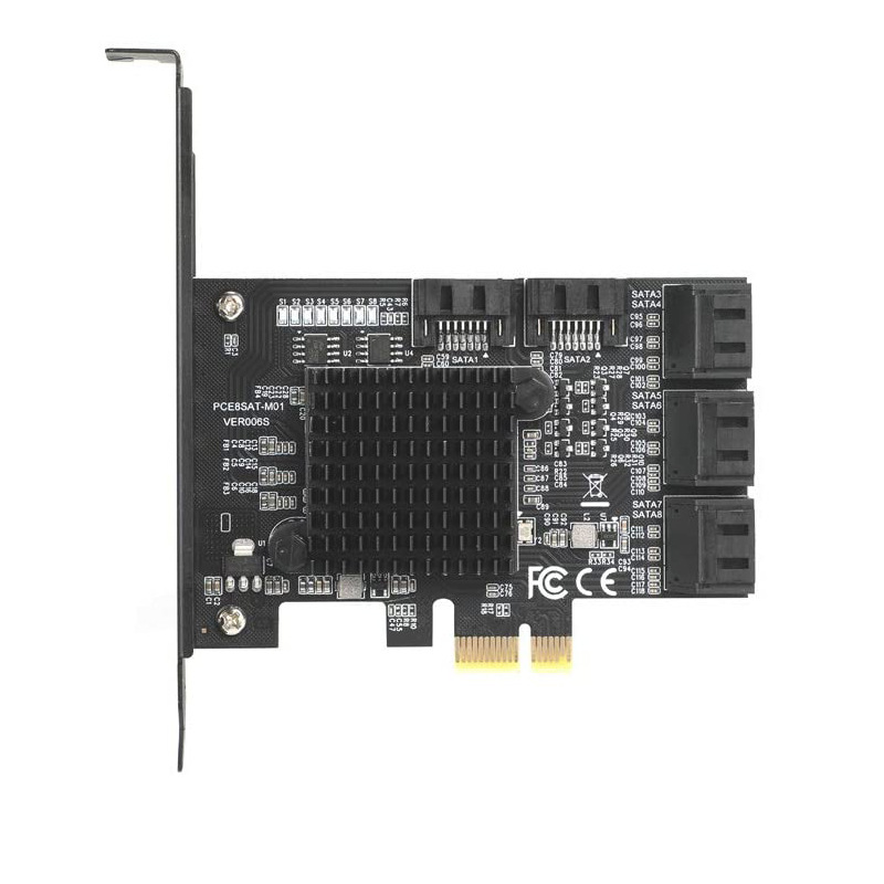 PCI-E转sata3.0扩展卡8口6G转接卡扩展IPFS硬盘88SE9215