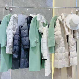 25冬款依维妮法国高端商务风羽绒服羊绒大衣毛衣裤裙品牌折扣女装