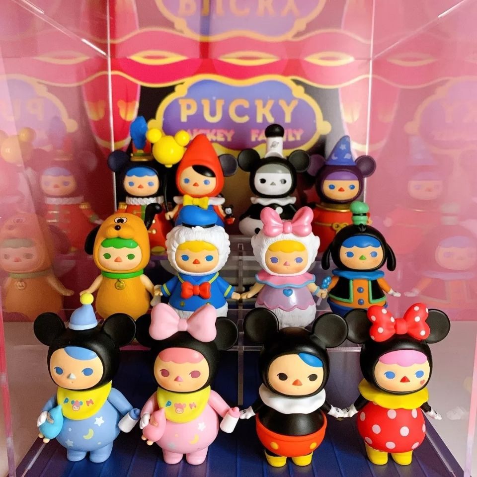 泡泡玛特POPMART手办 Pucky毕奇米奇家族系列盲盒 潮玩娃娃