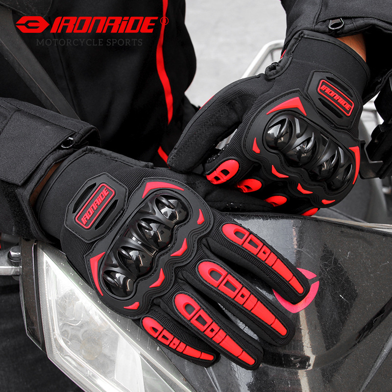 Guantes de motocicleta IRONRIDE al por mayor equipos todoterreno para hombres y mujeres Four Seasons guantes de equitación resistentes a las caídas de bicicleta universal