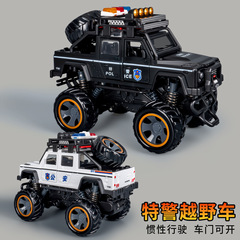3-6岁男孩攀爬特警越野车惯性警察皮卡车国庆礼物儿童玩具车批发