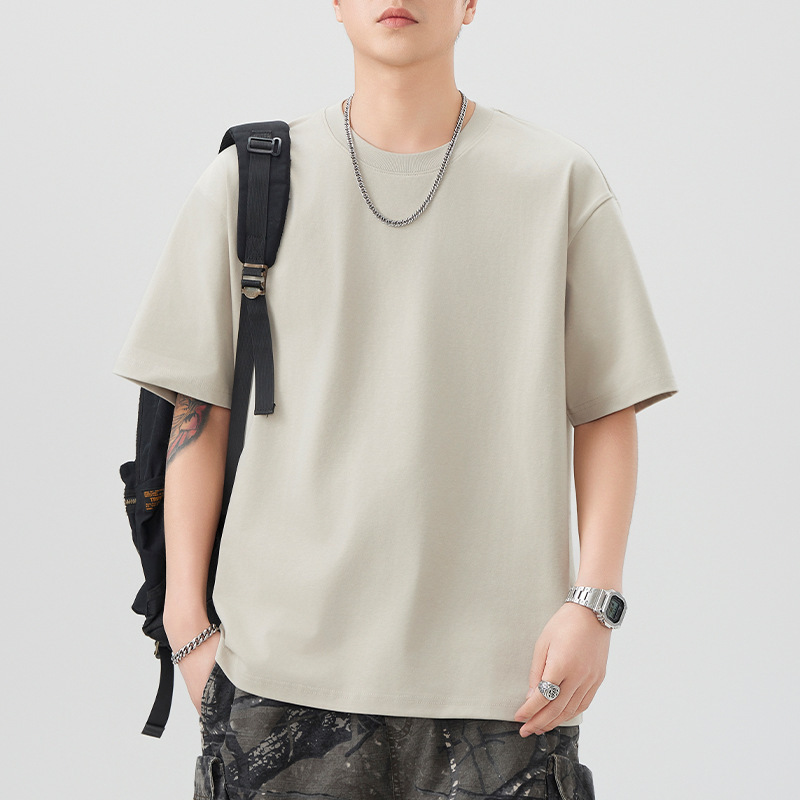 260g Heavy Short-sleeved T-shirt Men's Summer New Loose Crewneck Half-sleeved T-shirt Trendy All-match Top
