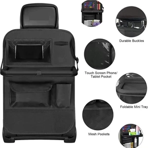 Car Seat Back Anti-Kick Pad, Kidsren's Storage Bag, Car Rear Seat Protective Pad, Wear-Resistant, Anti-Dirty, Multi-Functional Storage Bag