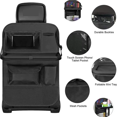 with Storage Pockets – Qìchē Chair back anti-kick pad