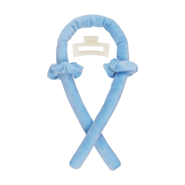 Sky blue (straight velvet curling hair band + 2 hair ties + square clip)
