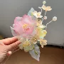 粉色系手工头饰汉服边夹