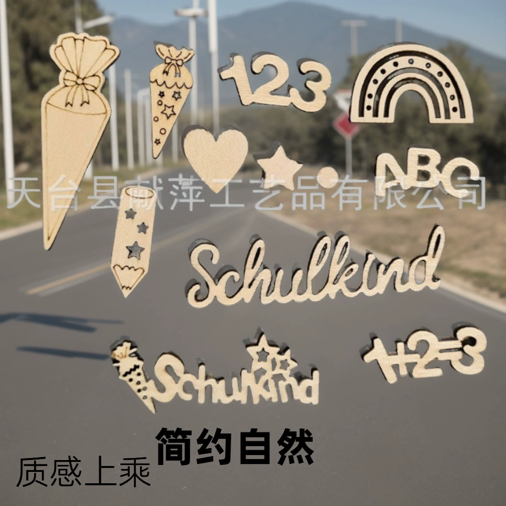 Трансграничные деревянные богемные буквы, радужная любовь, пятиконечная звезда, деревянные чипсы, креативные деревянные детские подарочные украшения