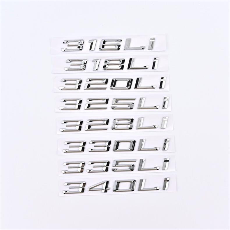 BMW 316Li car stickers, 318Li lettering, 320Li rear emblem, 325Li displacement badge, 340Li car logo, modification