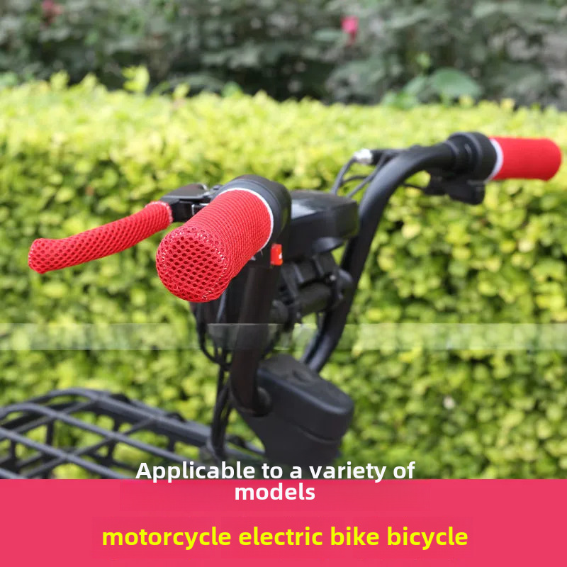 Ny sommar Ice Silk Elbilshandtagsset Eltrehjuling Motorcykelhandtagsset Svettabsorberande Andningsbart Universal Generation Hår_voghion.com