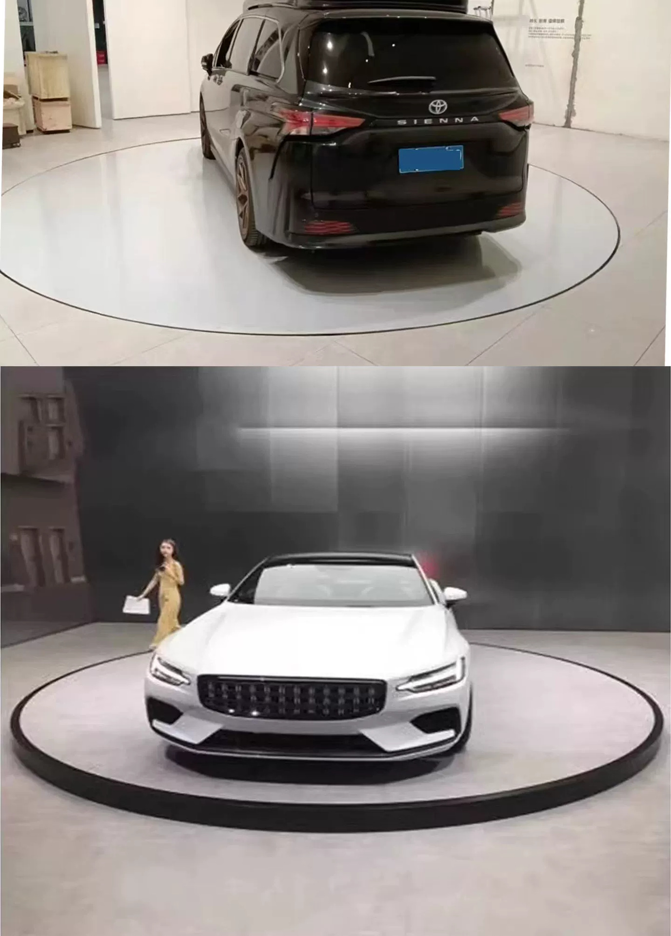 3-ton rotating car display stand 5.4m S-store bar performance smart 360 ° Rotating stage garage turntable