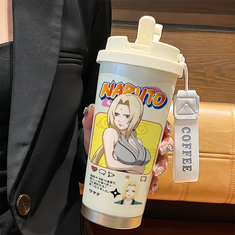 ナルト魔法瓶カップ漫画ナルトサスケ学生ウォーターカップ高価値ストロー 316 ステンレス鋼食品グレード|undefined