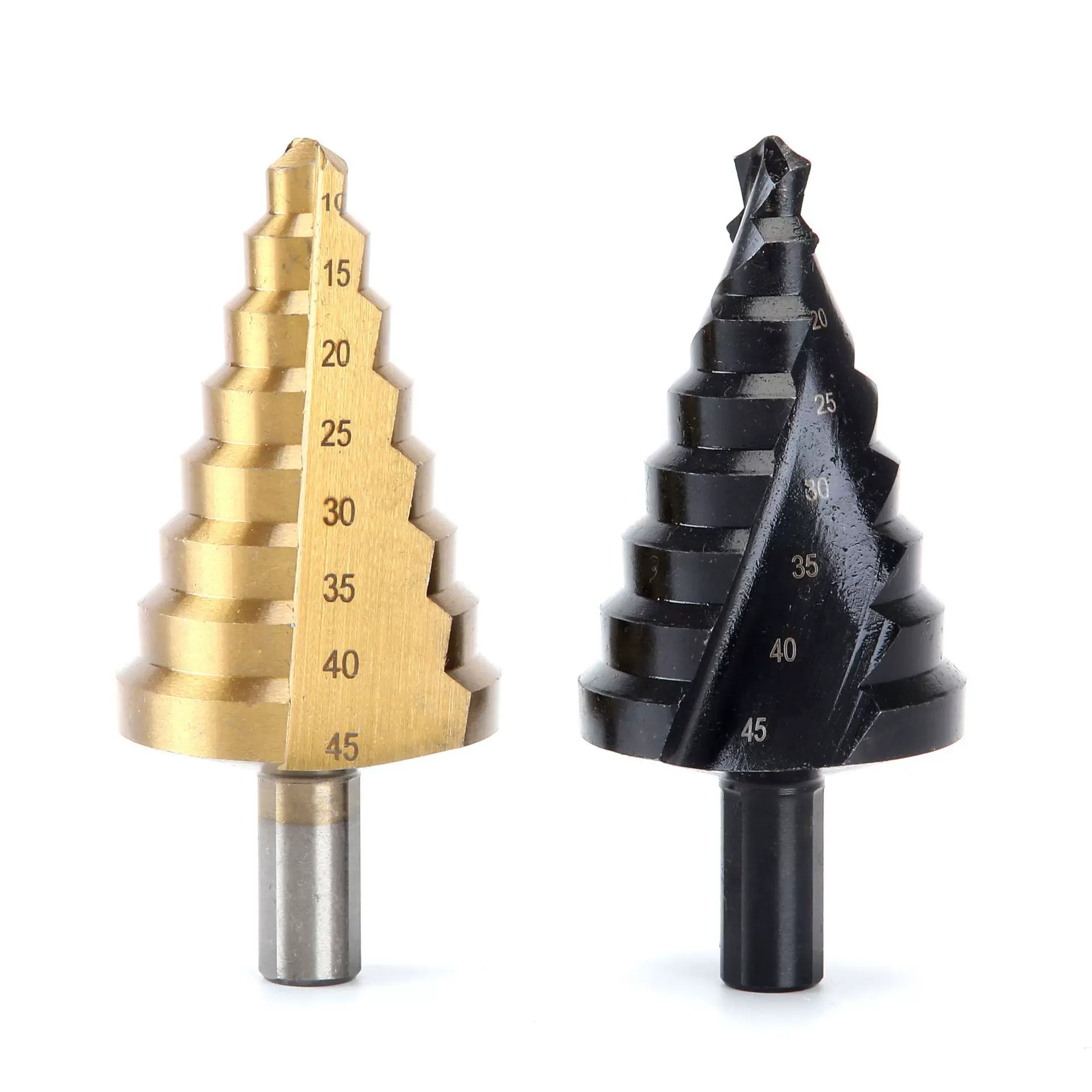 跨境4241材质10-45宝塔钻阶梯钻台阶钻扩孔钻三角柄直槽宝塔钻头