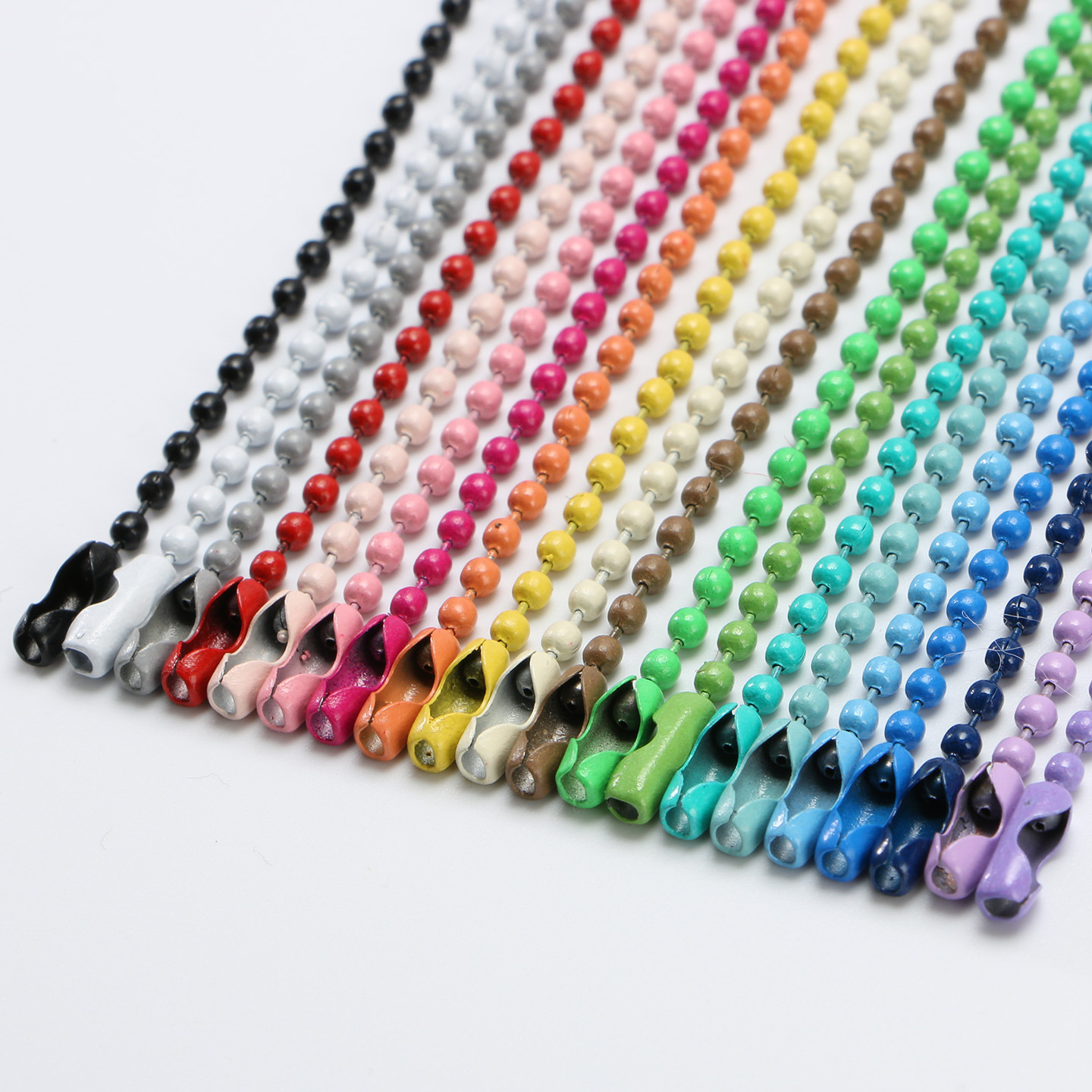 color spray paint ball bead chain personality tag chain doll buckle goo Ka plate chain pendant chain diy