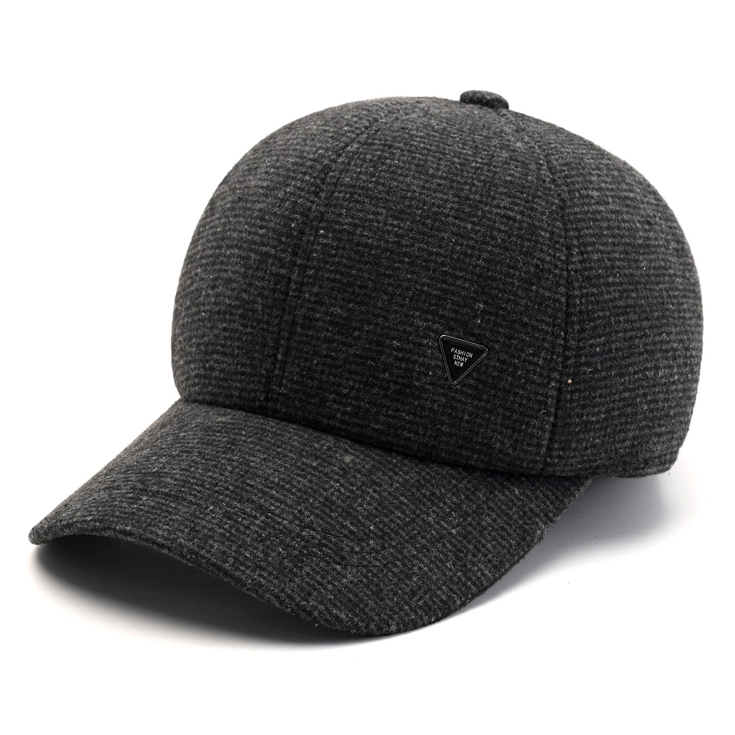 Triangular label cap—black