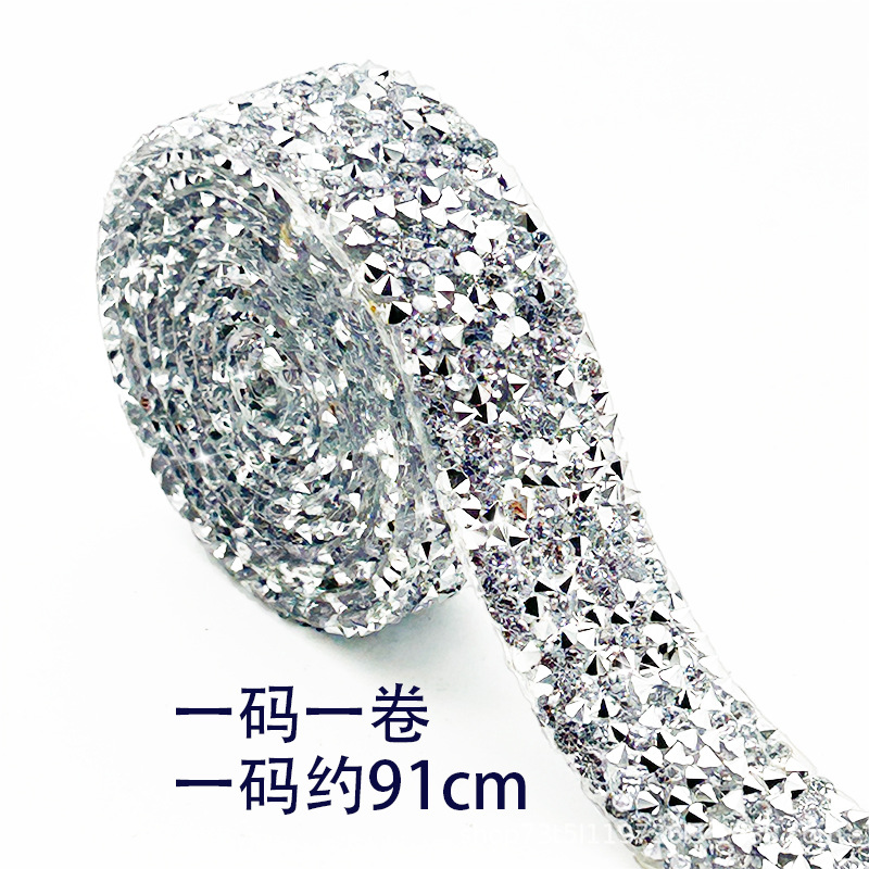 Mayorista colorido barra de diamante sombrero decoración taladro correa de adhesivos de fusión en caliente accesorios de joyería diamante colorido