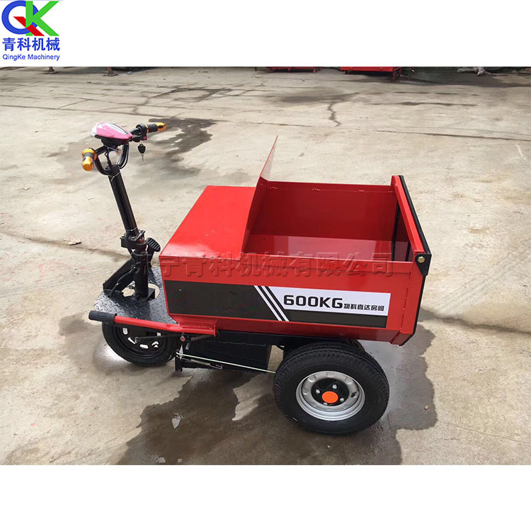 电动三轮灰斗车 建筑工地沙子水泥运输车 养殖场动物粪便拉运车