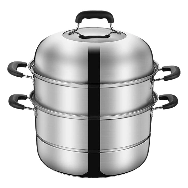 304 трехслойная утолщенная Бытовая многофункциональная Пароварка большой емкости из нержавеющей стали, газовая индукционная плита, Подарочный горшок
