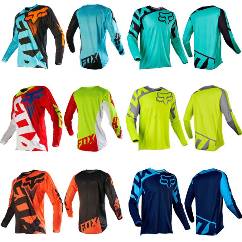 Fox Downhill Suit Mountain Motorcycle Suit Racing Suit Cross-Country Cycling Suit Top Men's Quick-Drying Long-Sleeved T-Shirt Rider