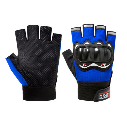 Motorcycle half-finger gloves for men, anti-slip protective wear-resistant motorcycle and bicycle tactical training half-finger sports gloves for women