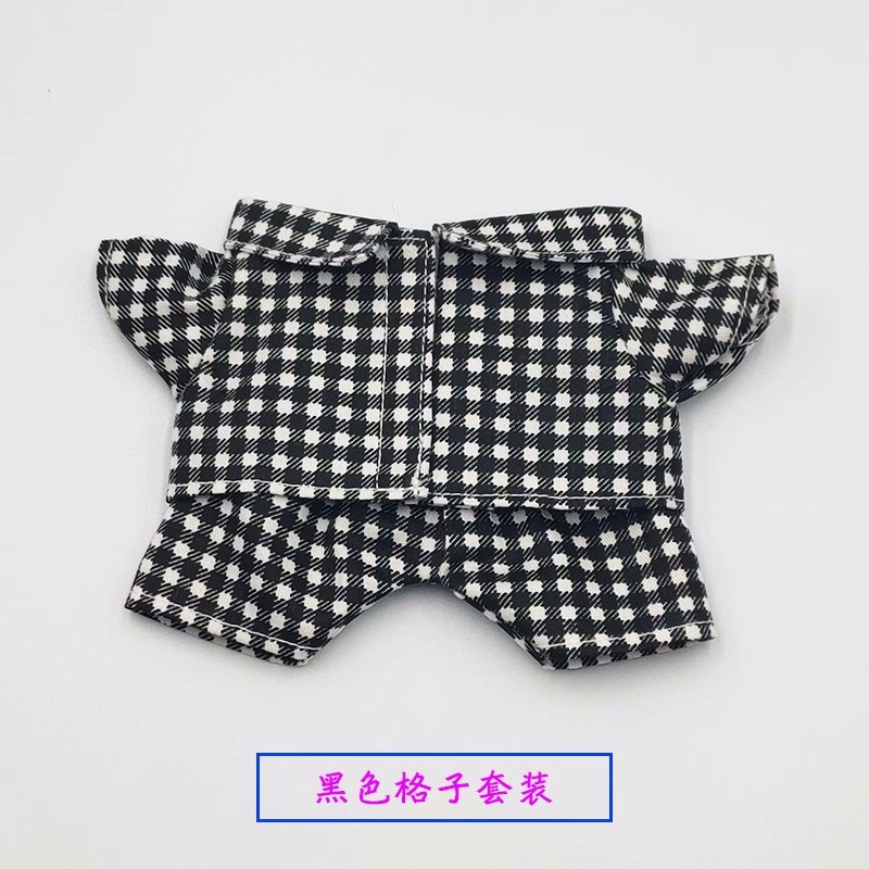 10cm20cm muñeca ropa camisa a cuadros pijamas traje 15cm muñeca de juguete muñeca de algodón ropa de la muñeca