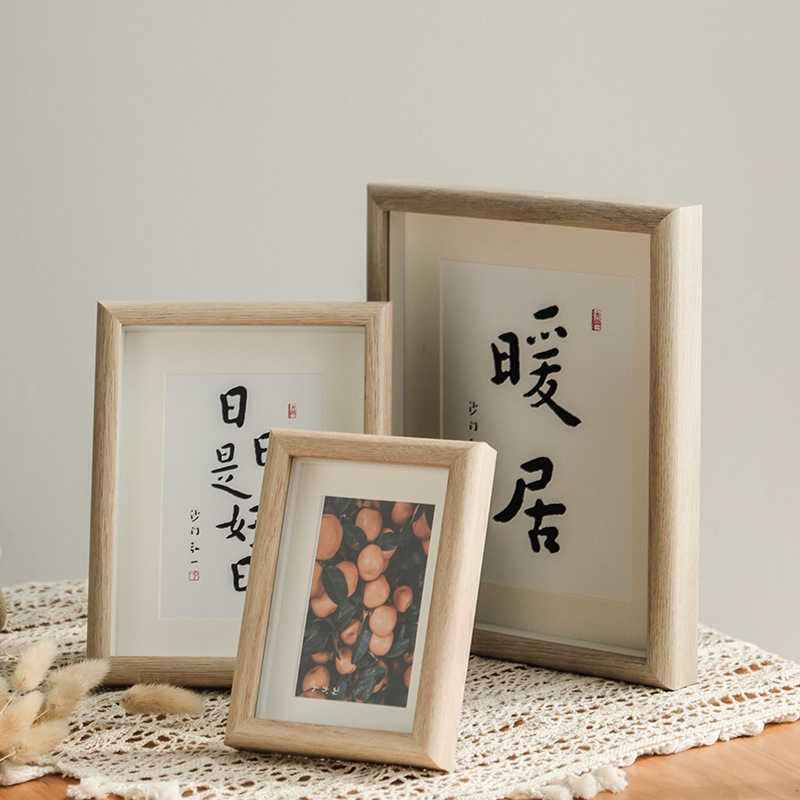 Simple Creative Wooden Photo Frame Hollow Stereoscopic 6-inch 7-inch 8-inch 10-inch A4 Dried Flower Diy Painting Frame Wall