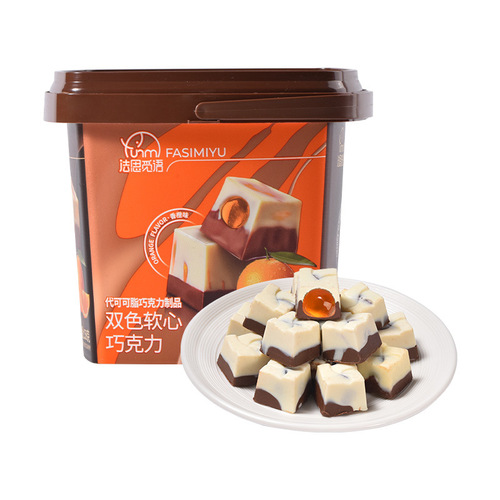 Fasimiyu two-color soft chocolate truffle wedding candy New Year gift snack barrel 158g