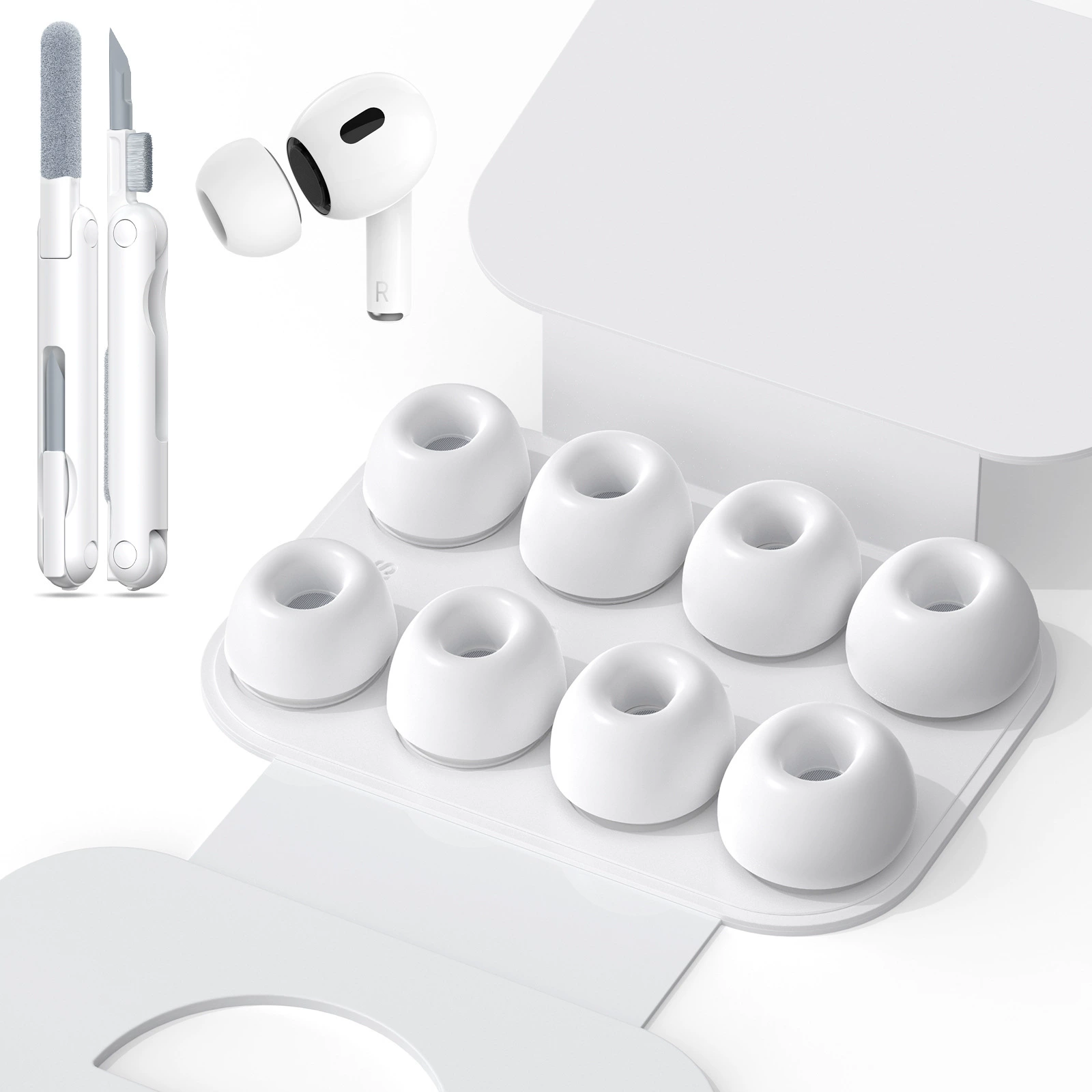 Apple, совместимые ушные вкладыши, набор, силиконовые наушники, bluetooth