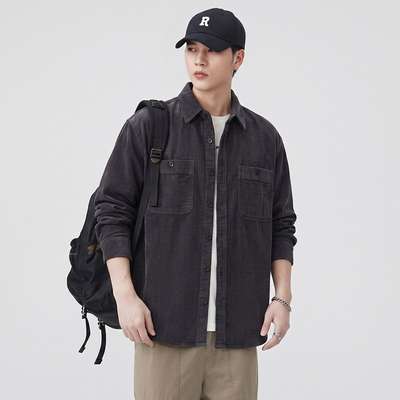 Vintage Corduroy Long-Sleeve Shirt for Men, 2026 Autumn New Casual Multi-Pocket Fall/Winter Outerwear Shirt Jacket Vintage Corduroy Long-Sleeve Shirt for Men, 2026 Autumn New Casual Multi-Pocket Fall/Winter Outerwear Shirt Jacket