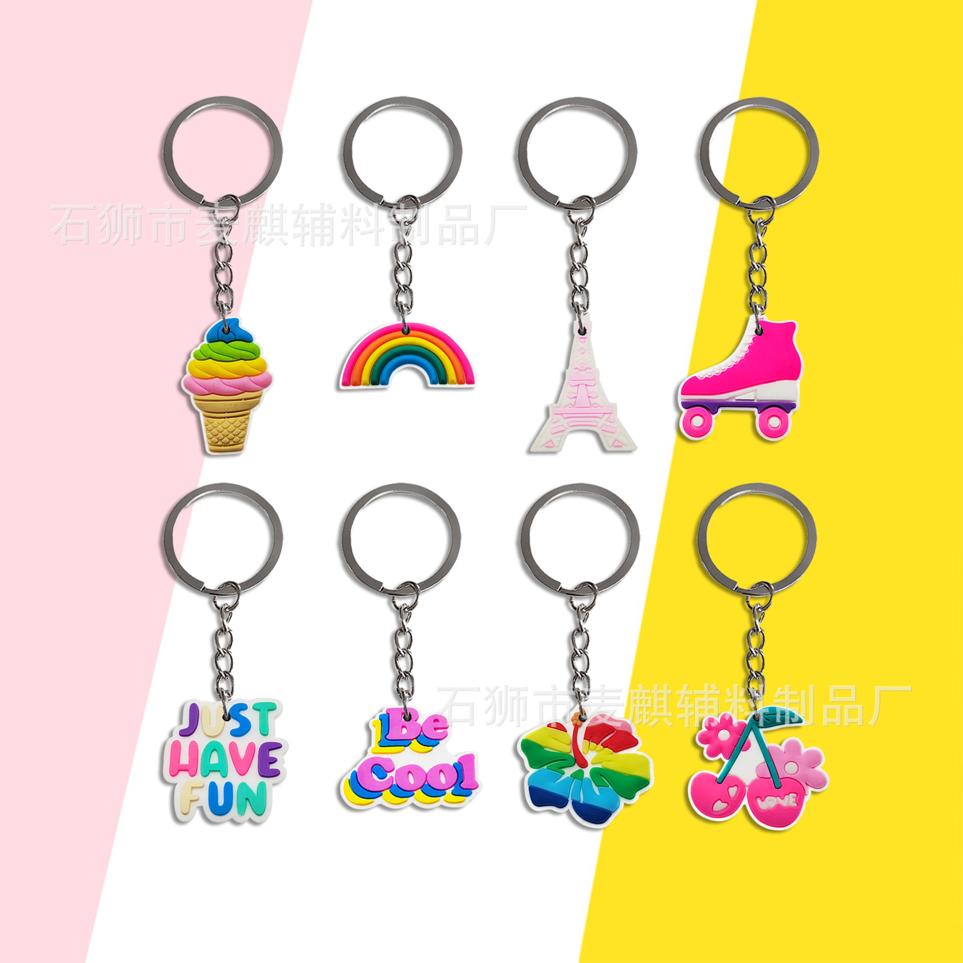 New Pink Series Keychain Cartoon Cute Pink Series School Bag Pendant Small Gift Accessories Wholesale