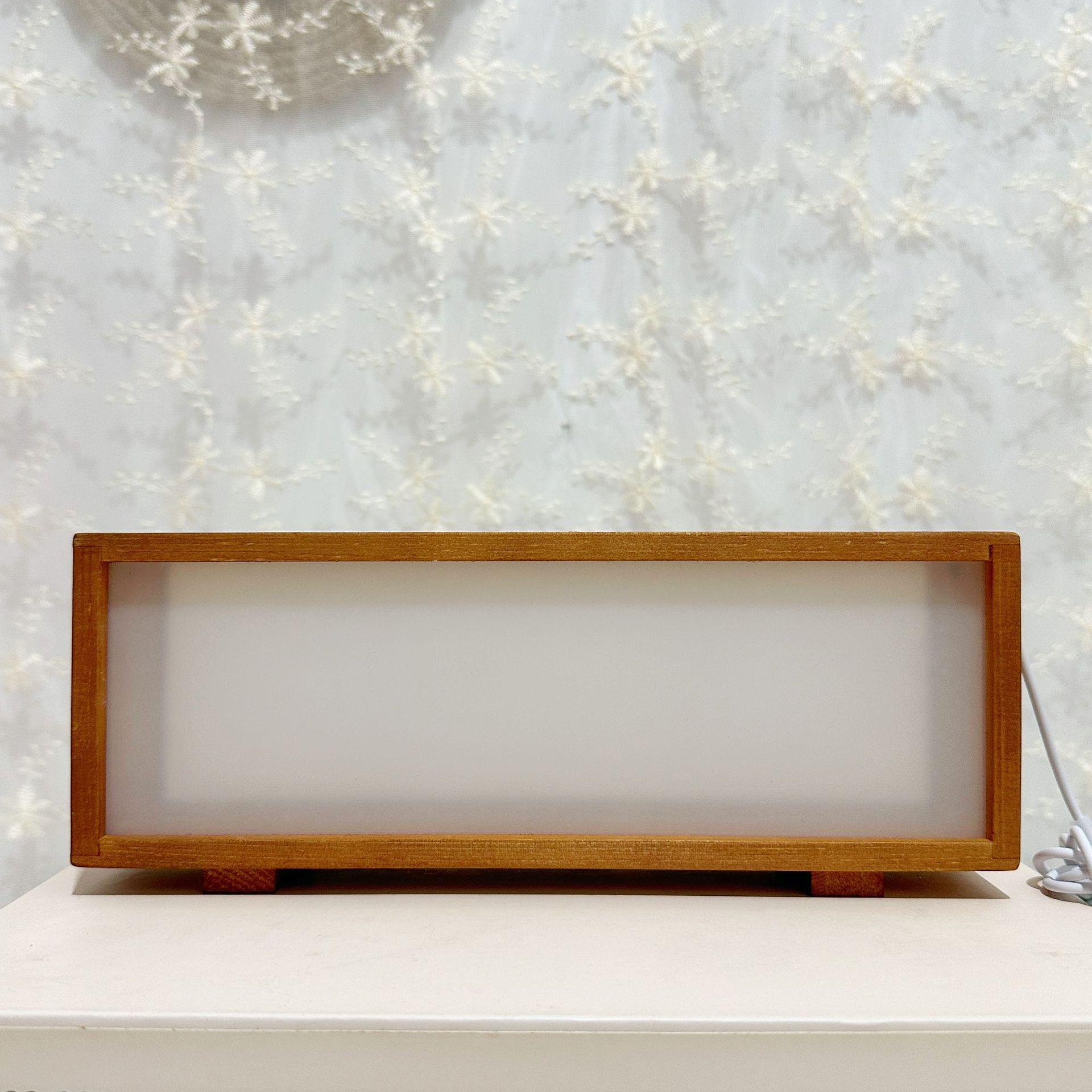 쇼트 직사각형 라이트 월넛 컬러 26*6*9cm