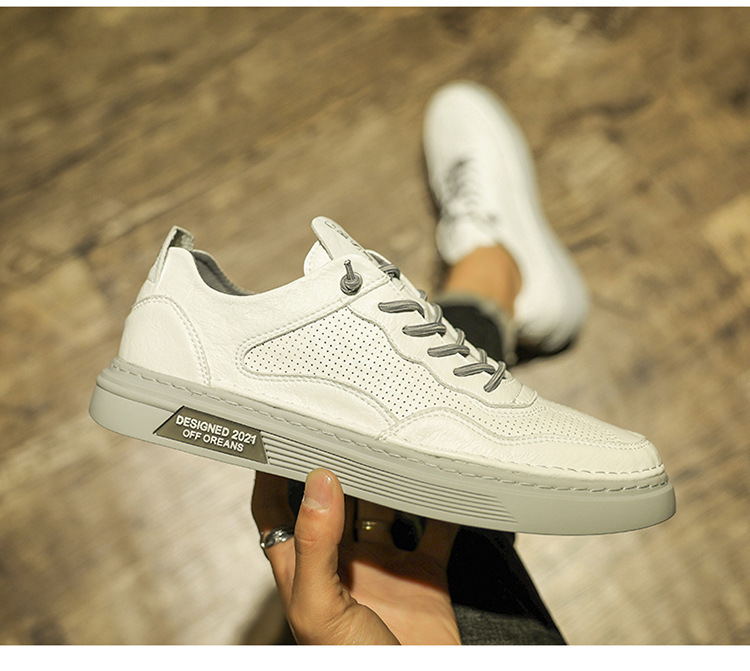 2023 winter nieuwe herensneakers, trendy eenvoudige witte schoenen in Koreaanse stijl, ademende geperforeerde vrijetijdsschoenen voor heren_voghion.com