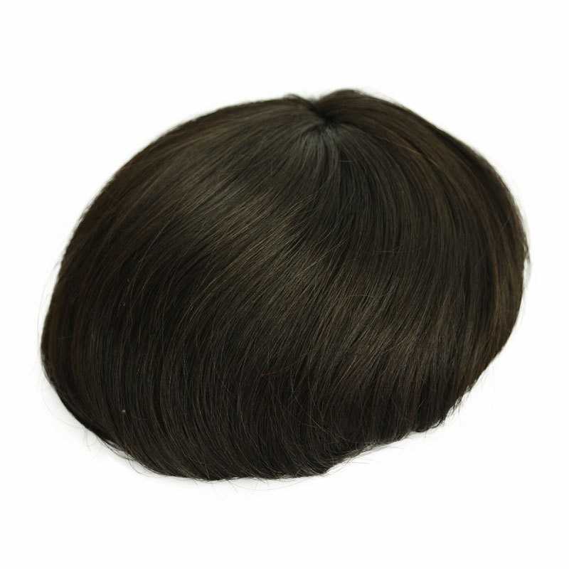 Fuente transfronteriza MONO red para hombres piezas de peluca de cabello tejiendo piezas de peluca de persona real piezas de peluca tejidas a mano